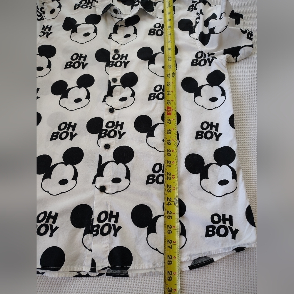 Disney Collection By Neff Men's Casual Black and White Mickey Mouse Shirt Size M - Picture 5 of 9
